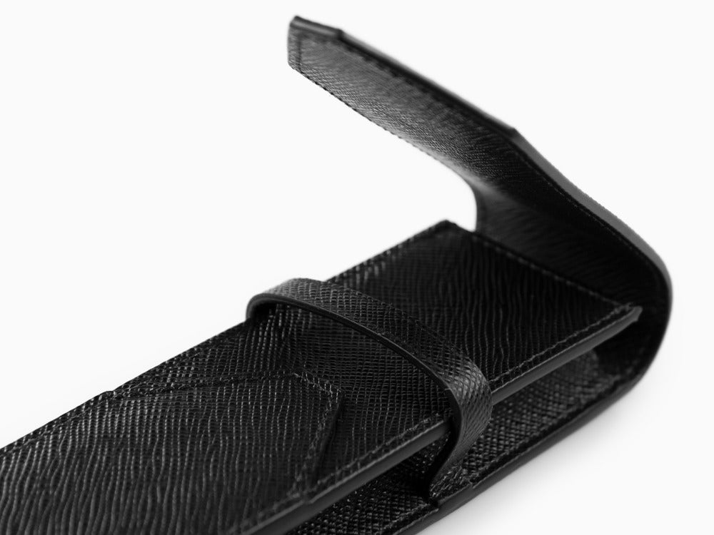 Estuche Montblanc Sartorial, 2 Artículos, Piel, Solapa, Negro, 130751