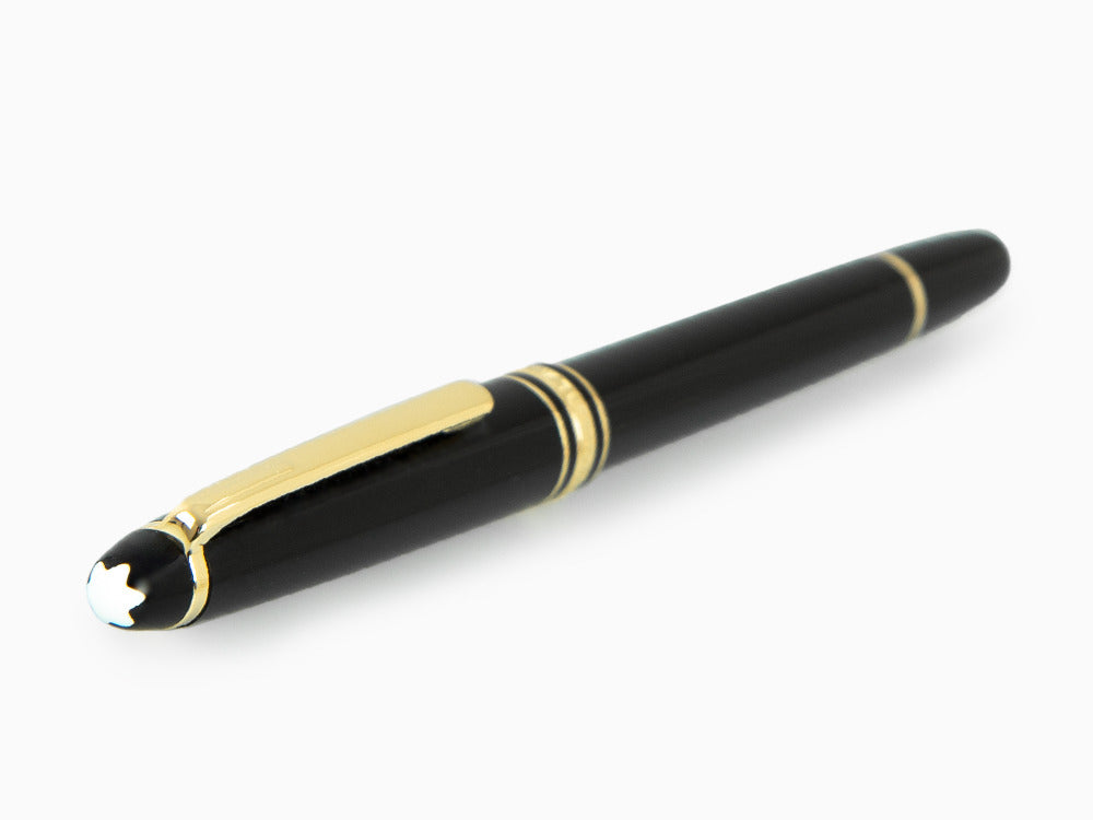 Roller Montblanc Meisterstück Classique, Adornos en oro, Negro, 132457