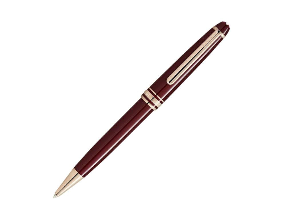Bolígrafo Montblanc Meisterstück Classique Burgundy, PVD Oro, 133008