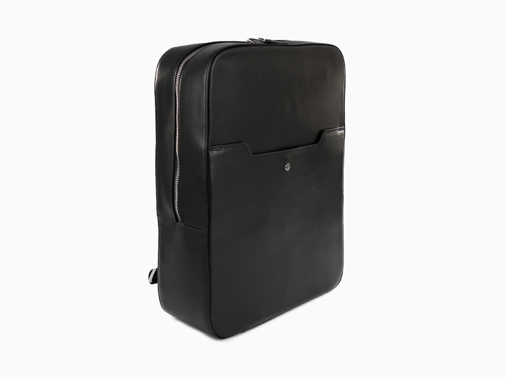 Mochila Montegrappa Signet Series, Piel, Negro, Cremallera, IC00BP00