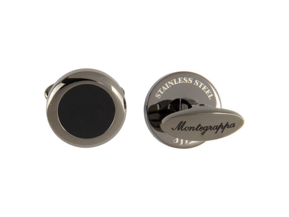 Gemelos Montegrappa Classico, Acero inoxidable, IP Gun Metal, IDCCCLLB