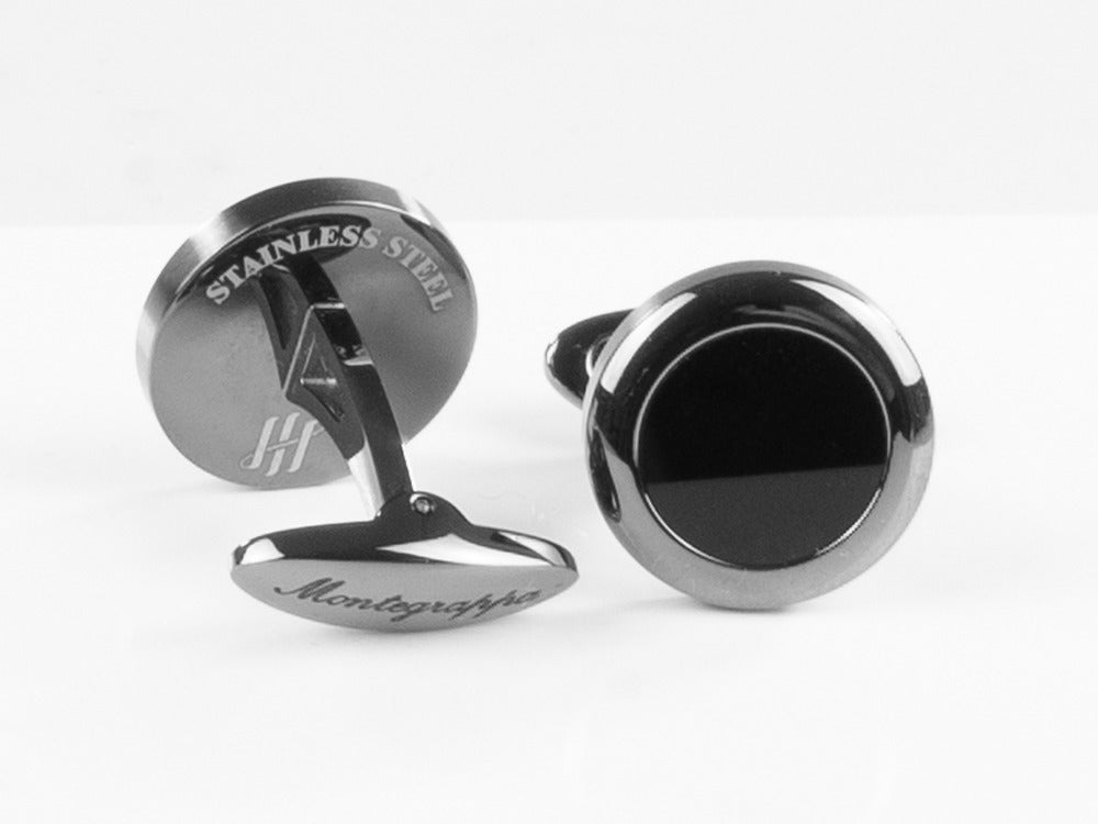 Gemelos Montegrappa Classico, Acero inoxidable, IP Gun Metal, IDCCCLLB