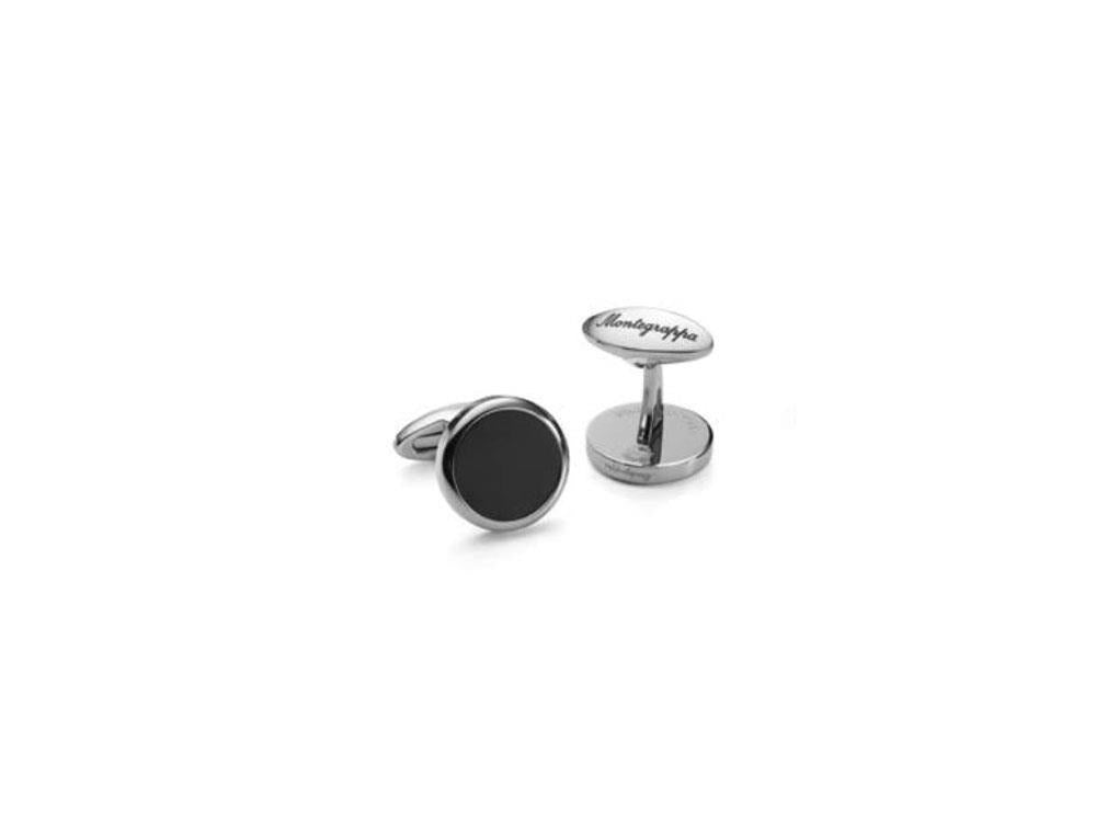 Gemelos Montegrappa Classico, Acero inoxidable, IP Black, IDCCCLSB