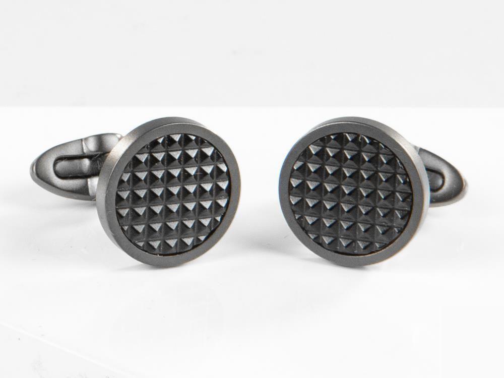 Gemelos Montegrappa Clou, Acero inoxidable,IP Gun Metal & IP Black, IDCPCLLB