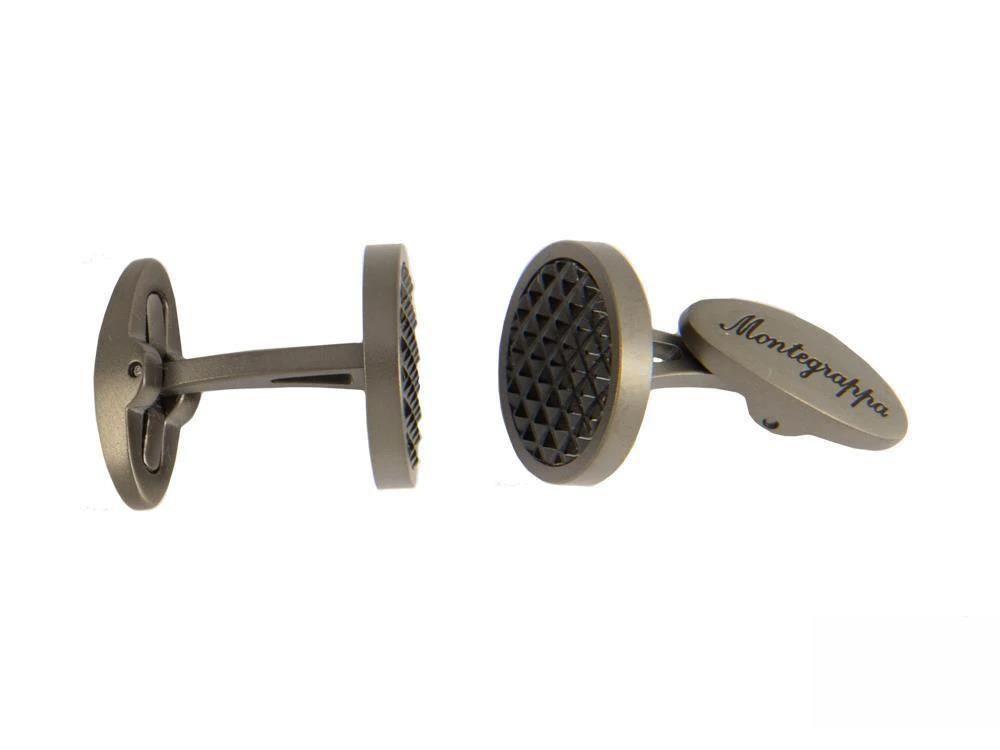 Gemelos Montegrappa Clou, Acero inoxidable,IP Gun Metal & IP Black, IDCPCLLB