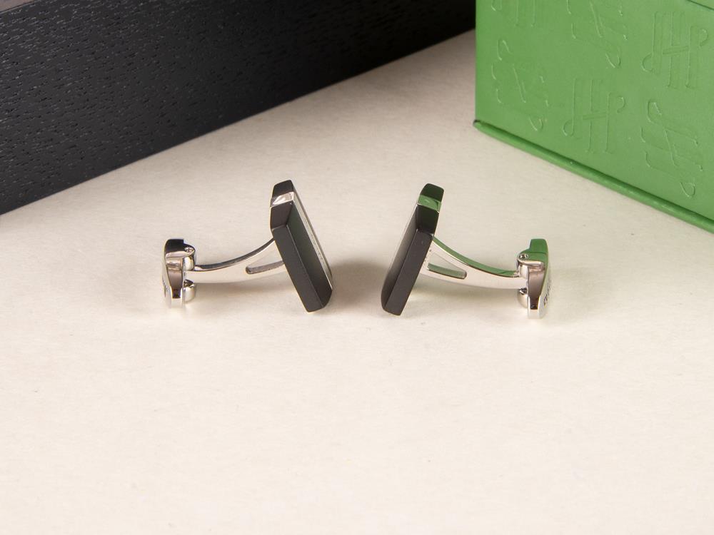 Gemelos Montegrappa Quadro, Acero inoxidable, IP Black, IDQUCLSB