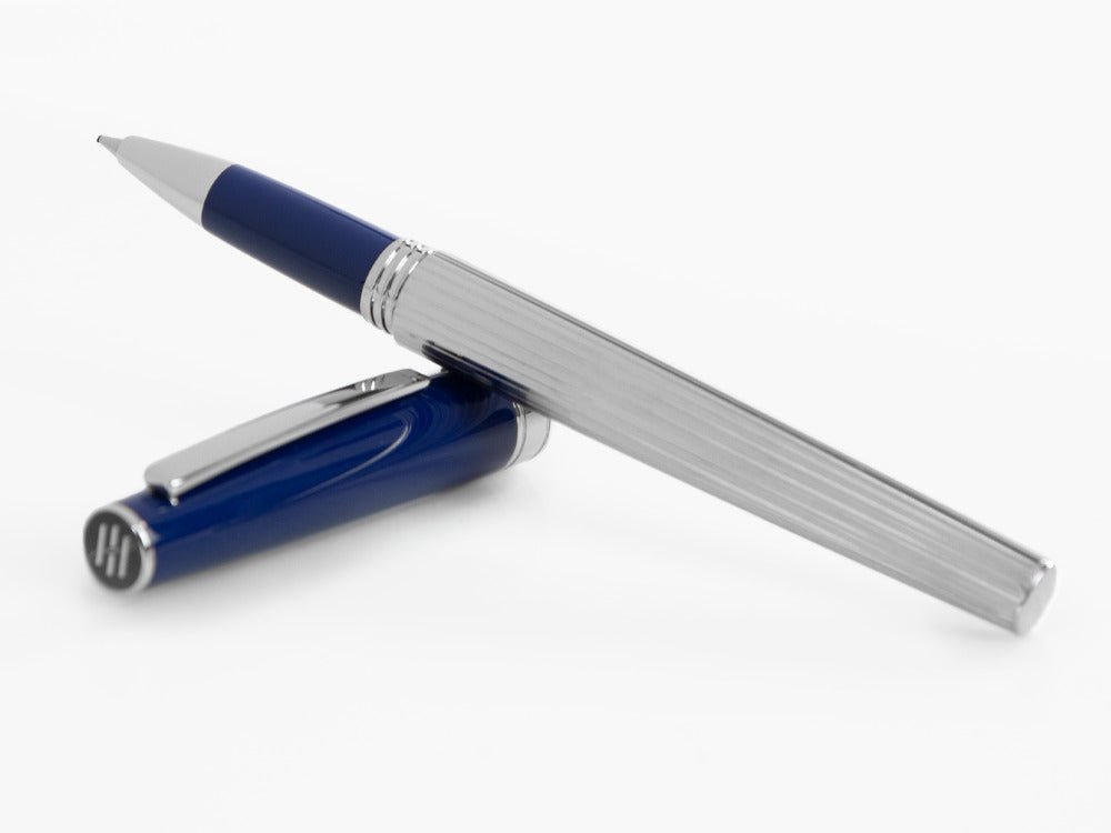 Roller Montegrappa Armonia Duetto, Acero, Azul, ISA1MRAB