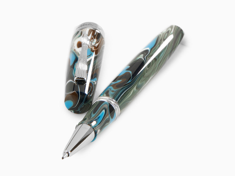 Roller Montegrappa Elmo 02 Sorapis, Resina, Acero Inoxidable, ISE2RRAB