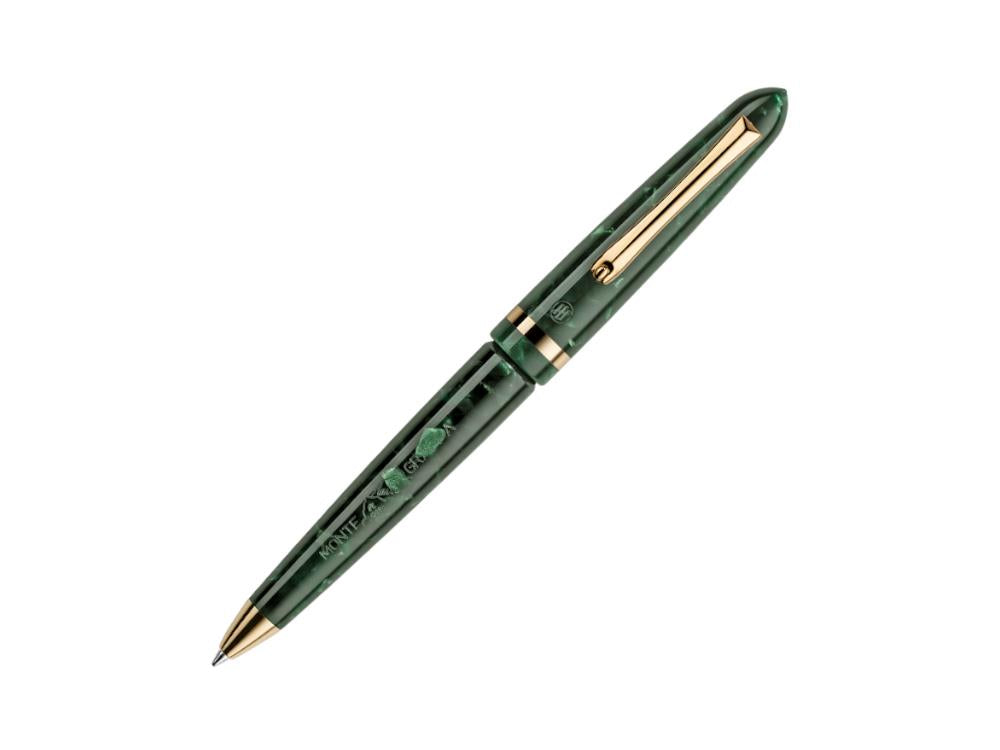 Bolígrafo Montegrappa Venetia Vintage Conifer, Verde, PVD Oro, ISVENBAG