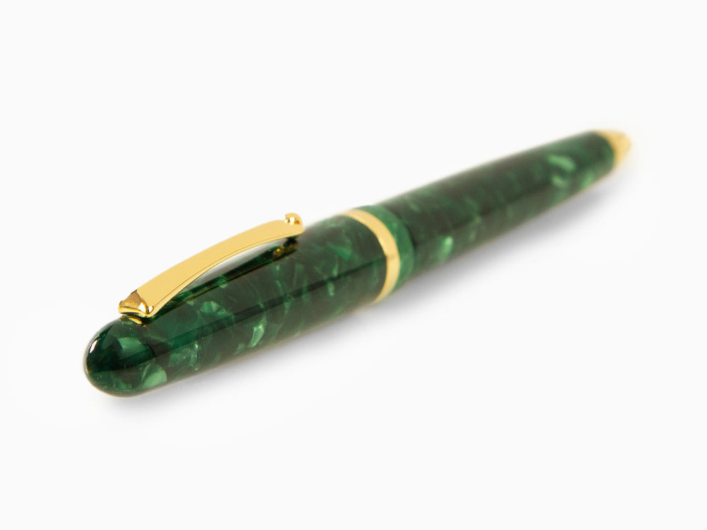 Bolígrafo Montegrappa Venetia Vintage Conifer, Verde, PVD Oro, ISVENBAG