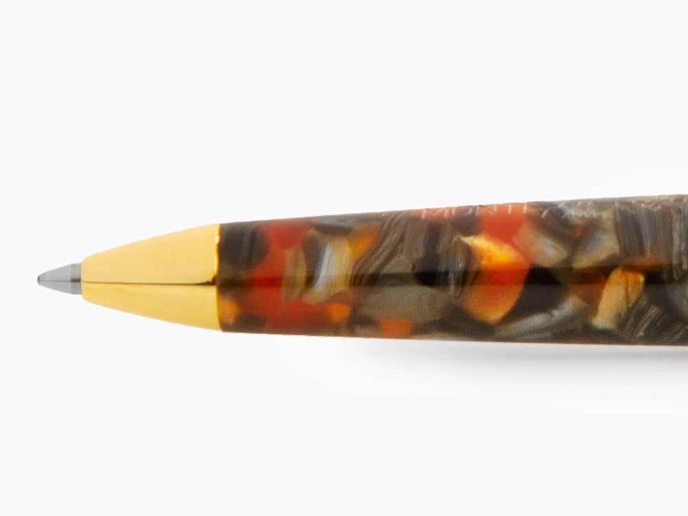 Bolígrafo Montegrappa Venetia Plume Agate, Naranja, PVD Oro, ISVENBAJ
