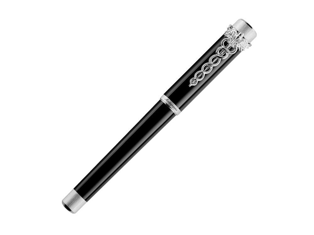 Pluma Estilográfica Montegrappa Zero Caduceus Paladio, Oro 14k, ISZEC-4P