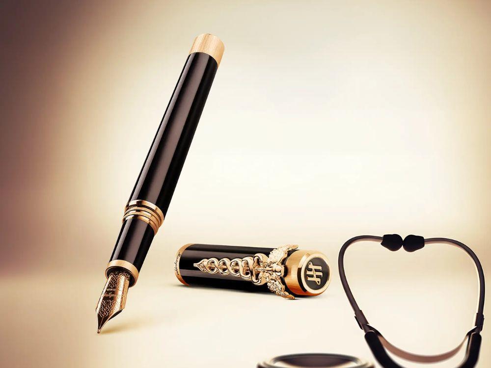 Pluma Estilográfica Montegrappa Zero Caduceus Yellow Gold 14k, ISZEC-4Y