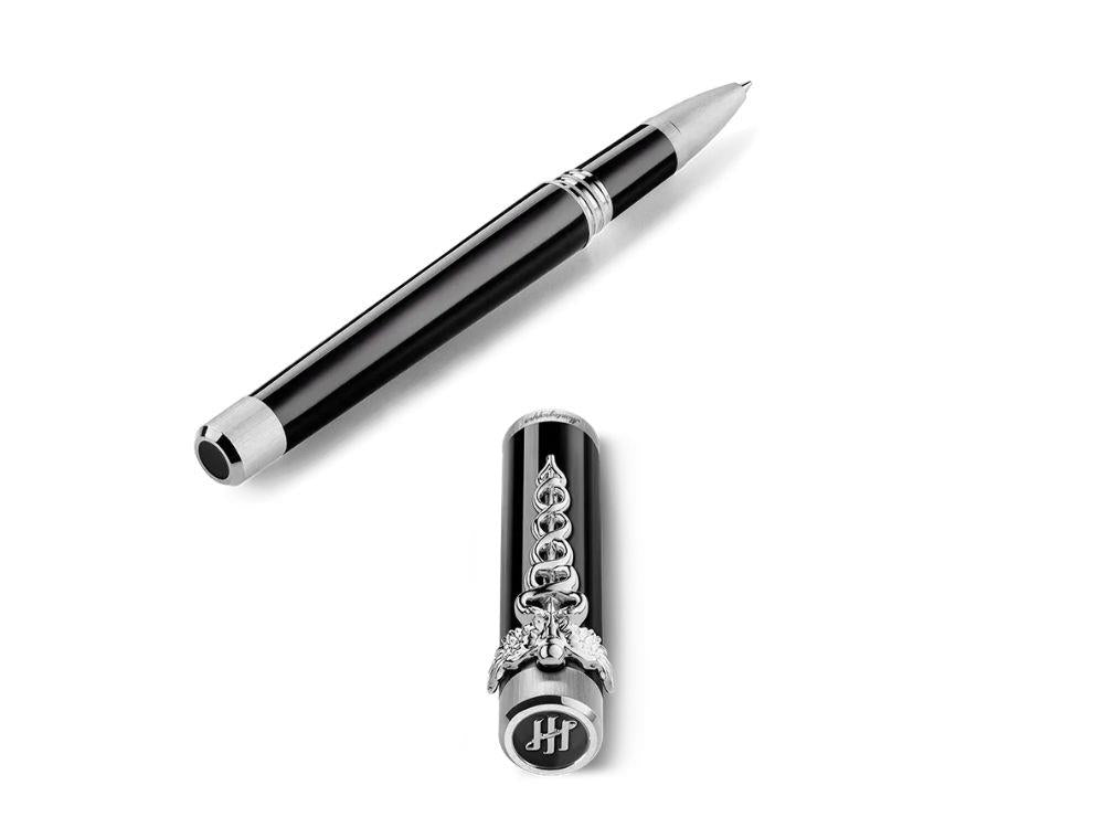 Roller Montegrappa Zero Caduceus Paladio, Negro, ISZECRIP