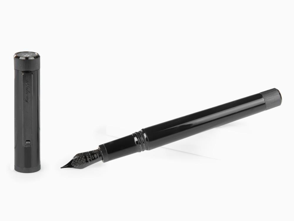 Pluma Estilográfica Montegrappa Zero, Rutenio Ultra Negro, ISZEI-4C