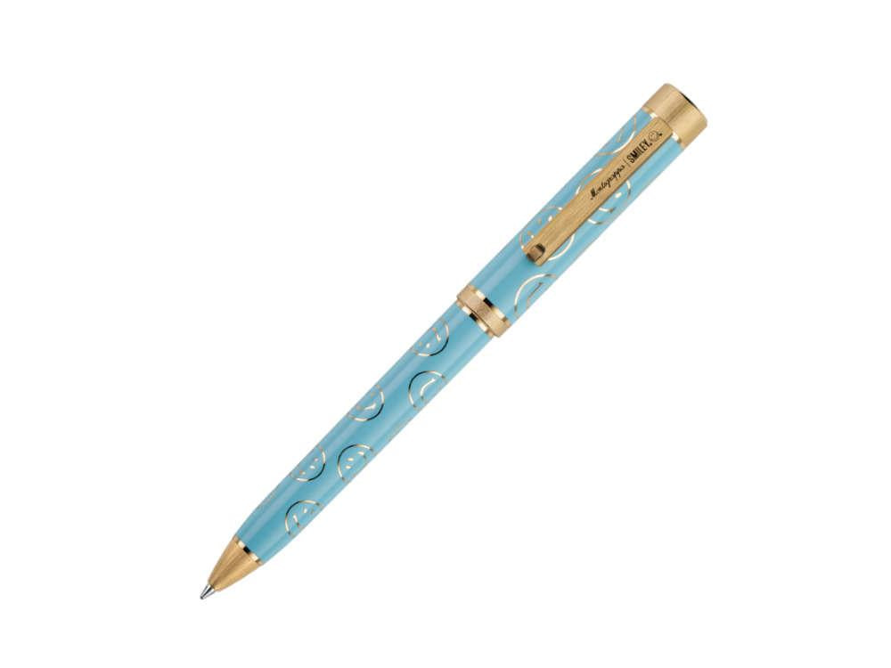Bolígrafo Montegrappa Smiley Heritage The Sourire, PVD Oro, ISZESBYS