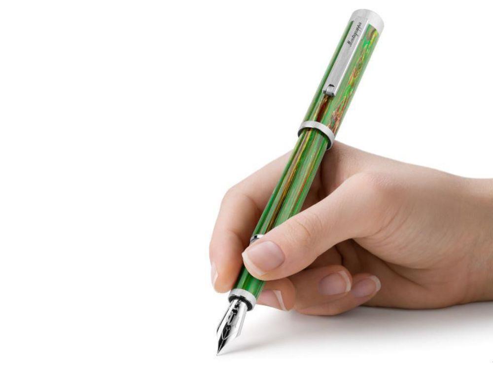 Pluma Estilográfica Montegrappa Zero Zodiac Virgo, 14k, LE, ISZEZ-4P-G8