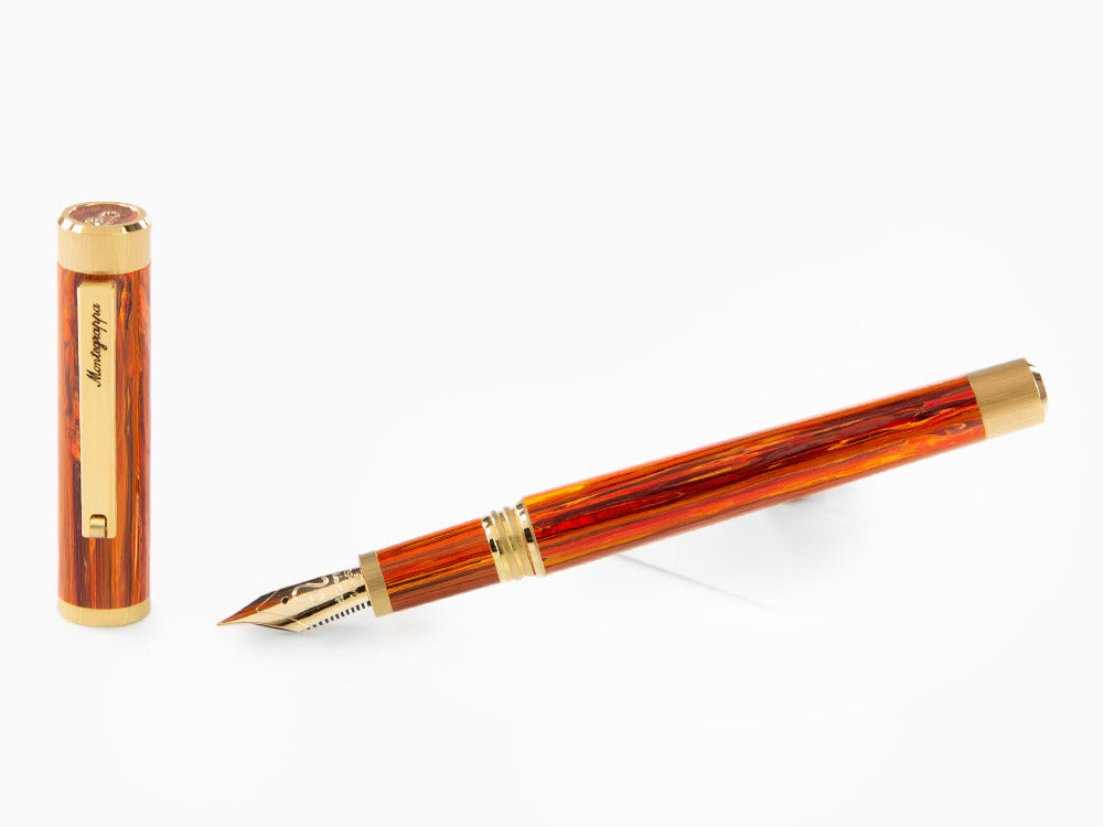 Pluma Montegrappa Zero Zodiac Leo, Oro 14k, Ed. Limitada, ISZEZ-4Y-O2