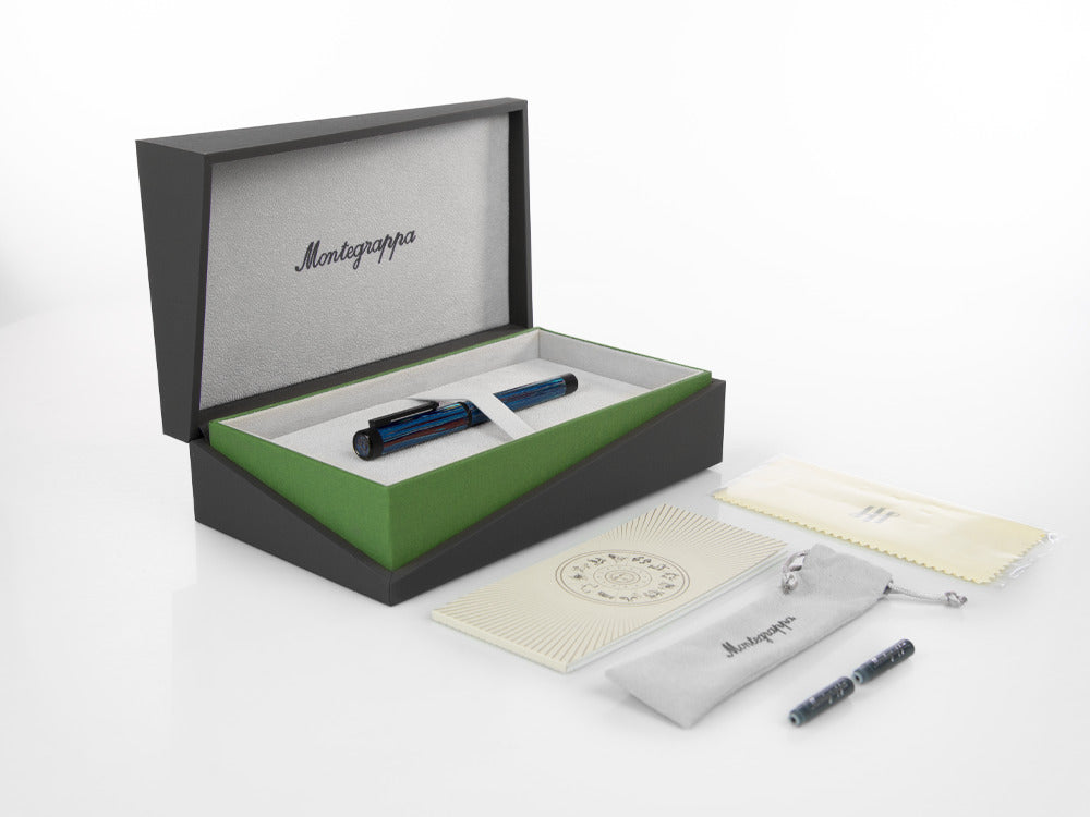 Pluma Estilográfica Montegrappa Zero Zodiac Libra, Acero, ISZEZ-IC-B8