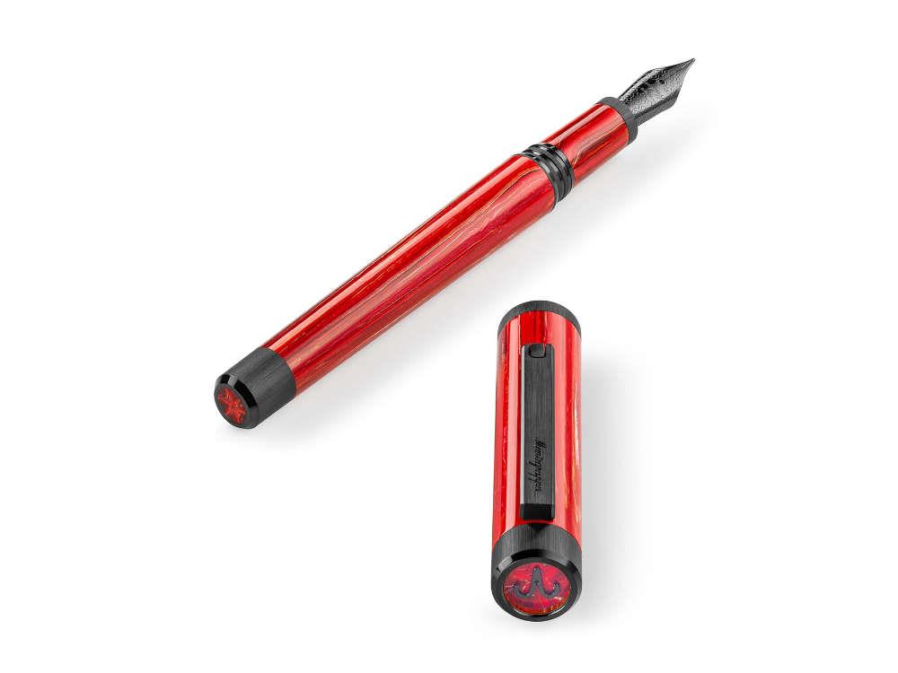 Pluma Estilográfica Montegrappa Zero Zodiac Aries, Acero, ISZEZ-IC-R3