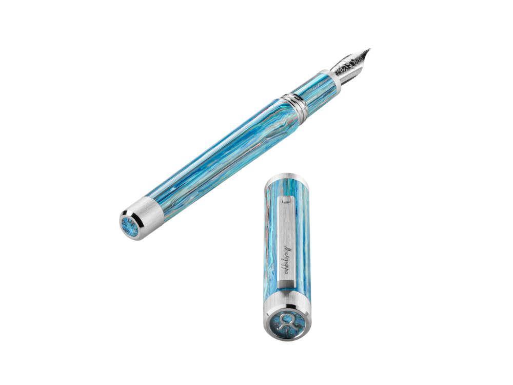 Pluma Estilográfica Montegrappa Zero Zodiac Taurus, Azul, ISZEZ-IP-A1