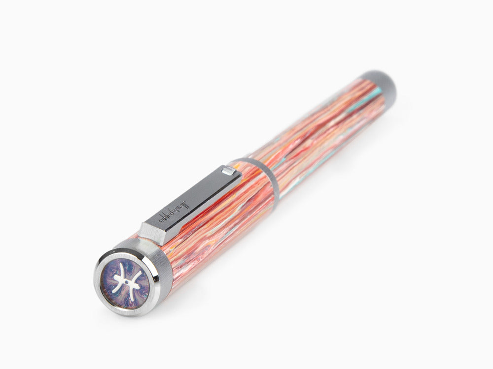 Pluma Estilográfica Montegrappa Zero Zodiac Piscis, Acero, ISZEZ-IP-S2