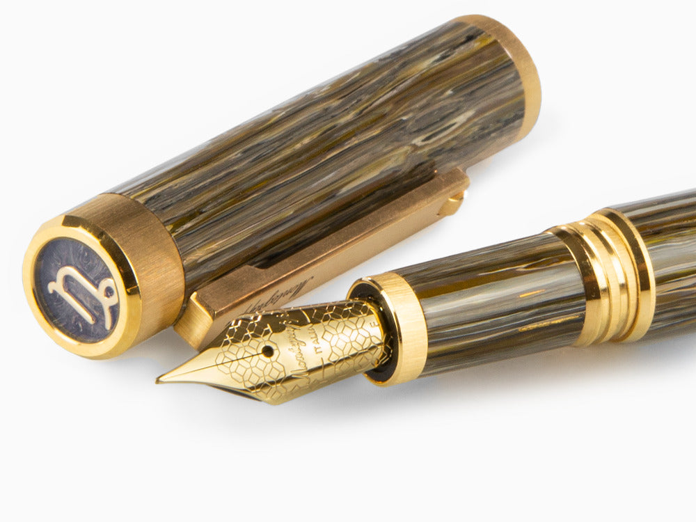 Estilográfica Montegrappa Zero Zodiac Capricornio, Acero, ISZEZ-IY-M3