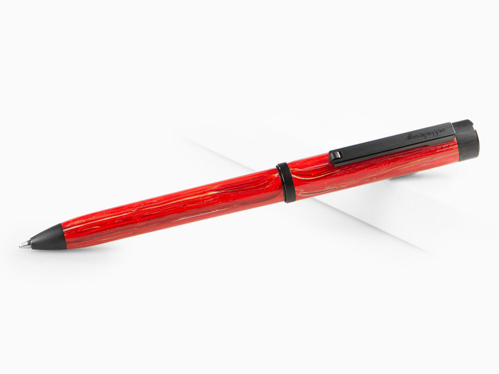 Bolígrafo Montegrappa Zero Zodiac Aries, Rojo, Acero con PVD, ISZEZBIC-R3