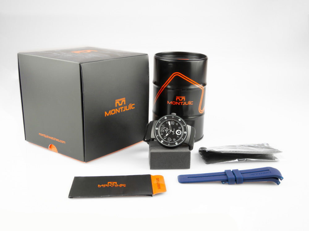 Reloj de Cuarzo Montjuic Elegance, Acero Inoxidable, Negro, 43 mm, MJ1.0103.B