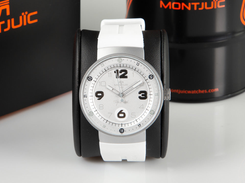 Reloj de Cuarzo Montjuic Elegance, Acero Inoxidable, Blanco, 43 mm, MJ1.0406.S