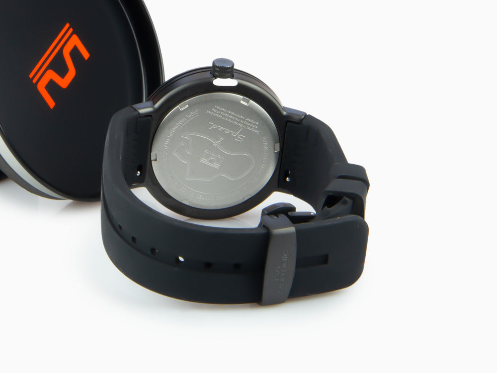 Reloj de Cuarzo Montjuic Sport, Acero Inoxidable 316L, Negro, 43 mm, MJ1.0801.B