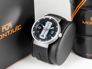 Reloj de Cuarzo Montjuic Sport, Acero Inoxidable 316L, Negro, 43 mm, MJ1.0903.S