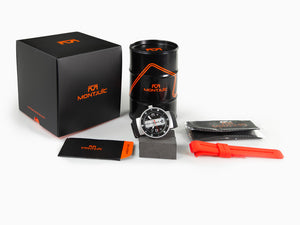 Reloj de Cuarzo Montjuic Sport, Acero Inoxidable 316L, Negro, 43 mm, MJ1.0903.S