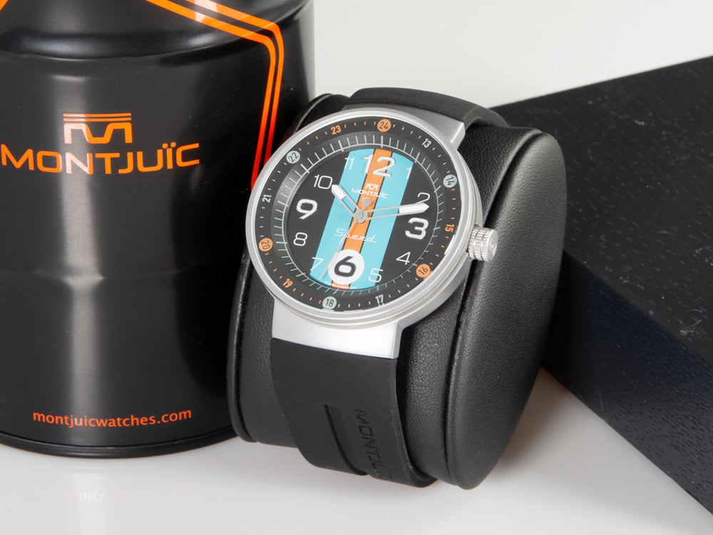 Reloj de Cuarzo Montjuic Special, Acero Inoxidable, Negro, 43 mm, MJ1.1201.S