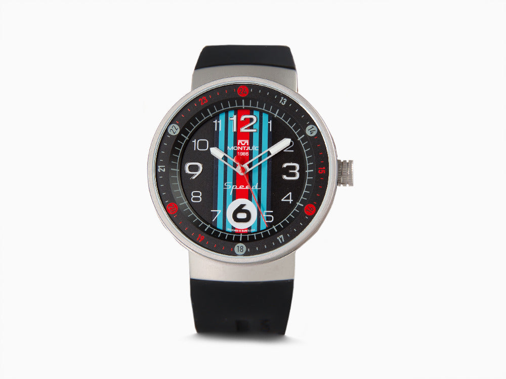 Reloj de Cuarzo Montjuic Special, Acero Inoxidable, Negro, 43 mm, MJ1.1302.S