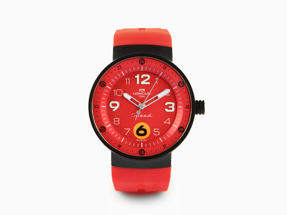 Reloj de Cuarzo Montjuic Speed Special Racing Series, Rojo, 43 mm, MJ1.1510.B