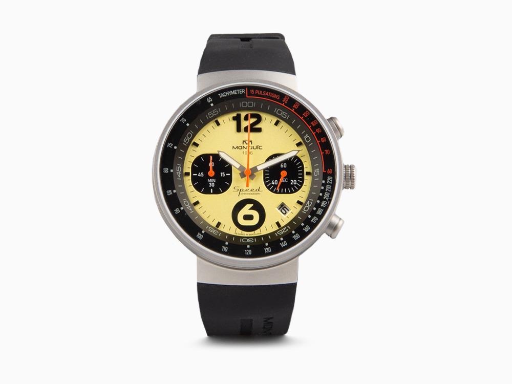 Reloj de Cuarzo Montjuic Speed Chronograph, Blanco, 45 mm, MJ2.0701.S