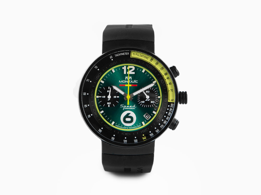 Reloj de Cuarzo Montjuic Bahréin Speed Chrono, Verde, 45 mm, MJ2.0906.B