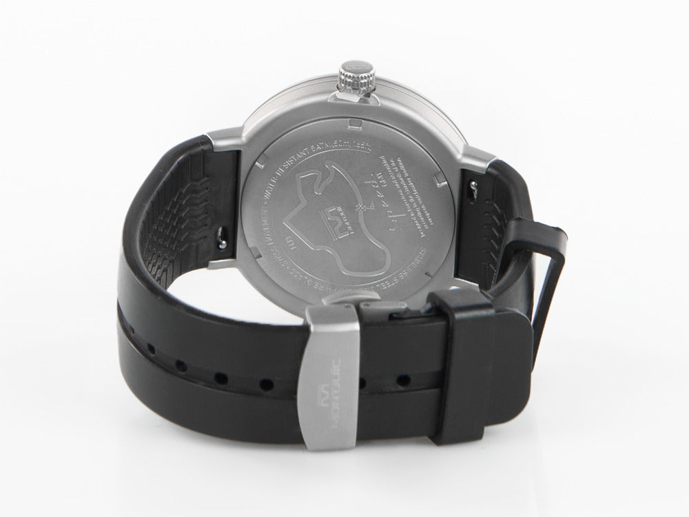 Reloj de Cuarzo Montjuic Speed GMT, Acero Inoxidable, Negro, 43 mm, MJ3.0101.S