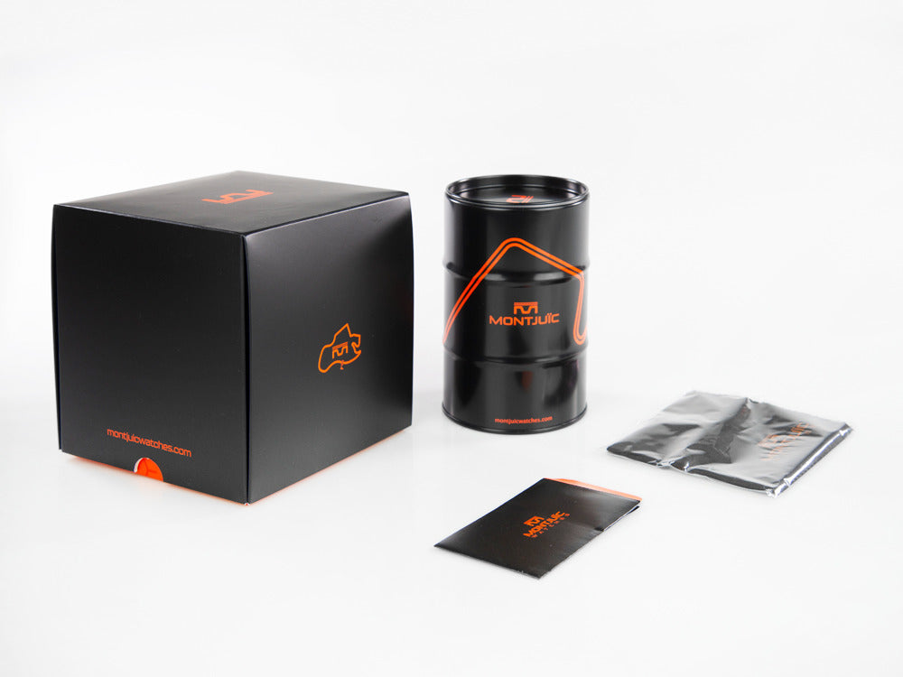 Reloj de Cuarzo Montjuic Speed GMT, Acero Inoxidable, Negro, 43 mm, MJ3.0101.S