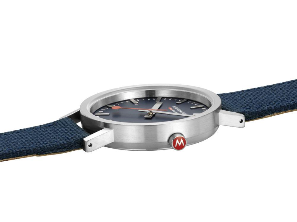 Reloj de Cuarzo Mondaine SBB Classic, Azul, 36 mm, Textil, A660.30314.40SBD