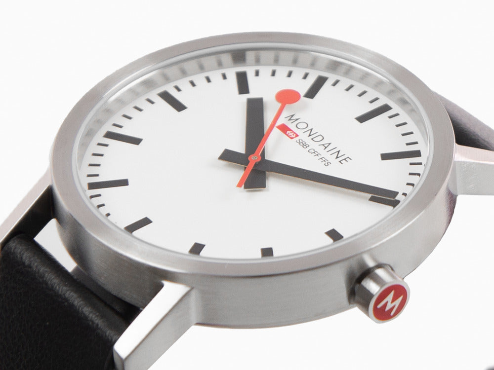 Reloj de Cuarzo Mondaine Classic, Blanco, 40 mm, Piel, A660.30360.16SBB
