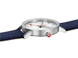 Reloj de Cuarzo Mondaine SBB Classic, Blanco, 40 mm, Textil, A660.30360.17SBD1