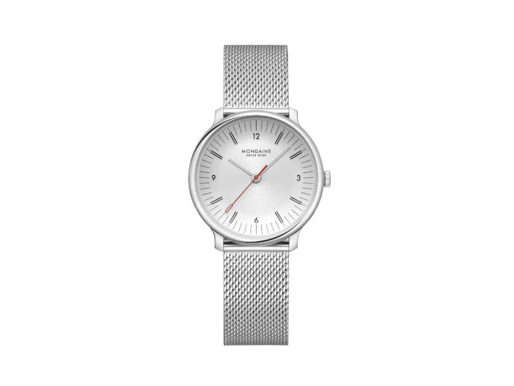 Reloj de Cuarzo Mondaine Doppio, Blanco, 33 mm, MLE.33110.SM
