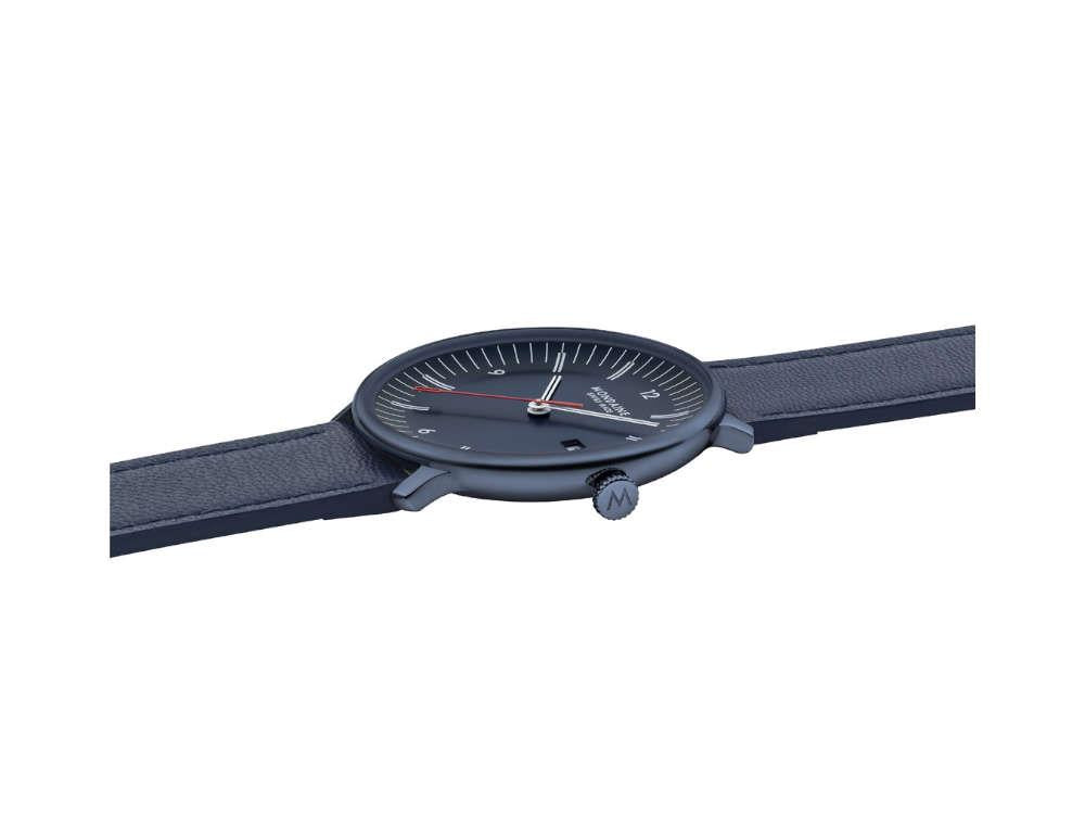 Reloj de Cuarzo Mondaine Doppio IP, Azul, 41 mm, MLE.41240.LDV