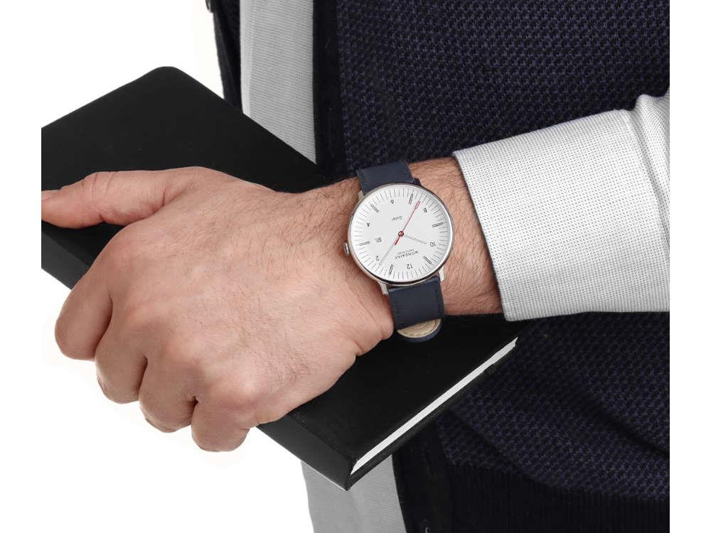 Reloj de Cuarzo SolarMondaine Doppio, Blanco, 41 mm, MLE.41910.LDV