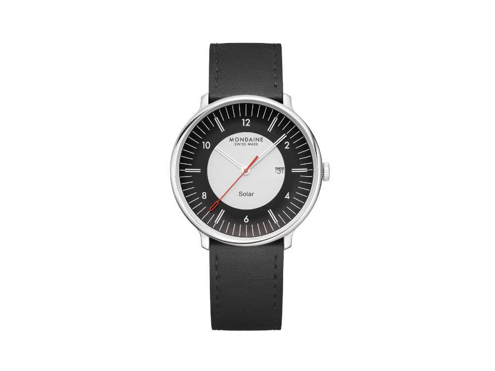 Reloj de Cuarzo Solar Mondaine Doppio, Blanco, 41 mm, MLE.41920.LBV