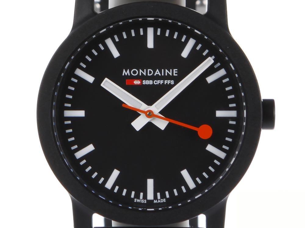 Reloj de Cuarzo Mondaine Essence, Ecológico - Reciclado, Negro, MS1.32120.RB