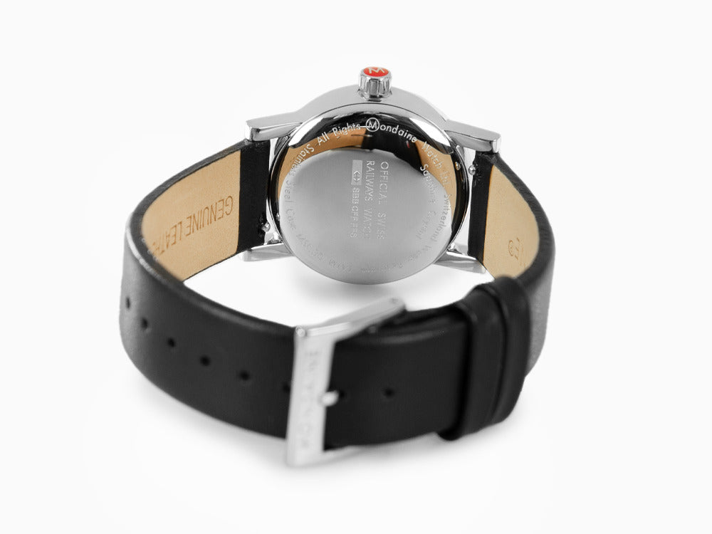 Reloj de Cuarzo Mondaine SBB Evo2, Blanco, 30mm, Correa de piel, MSE.30110.LB