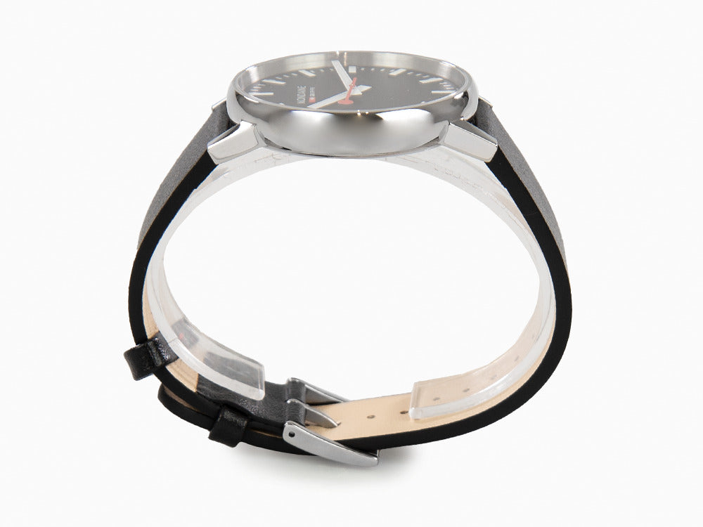 Reloj de Cuarzo Mondaine SBB Evo, Acero pulido, Negro, 43 mm MSE.43120.LB